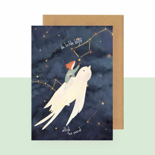 Wenskaart | De liefde blijft, altijd en overal