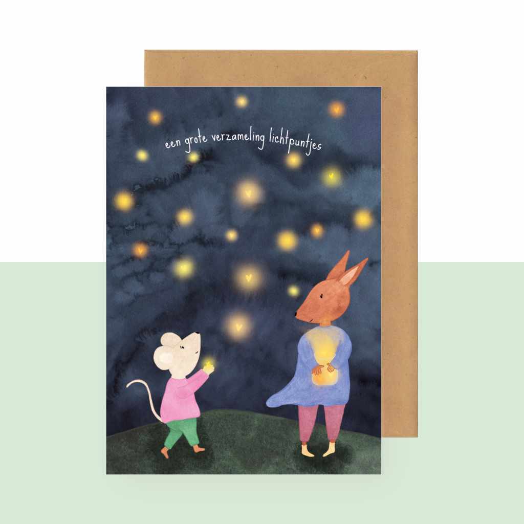 Wenskaart | Een grote verzameling lichtpuntjes
