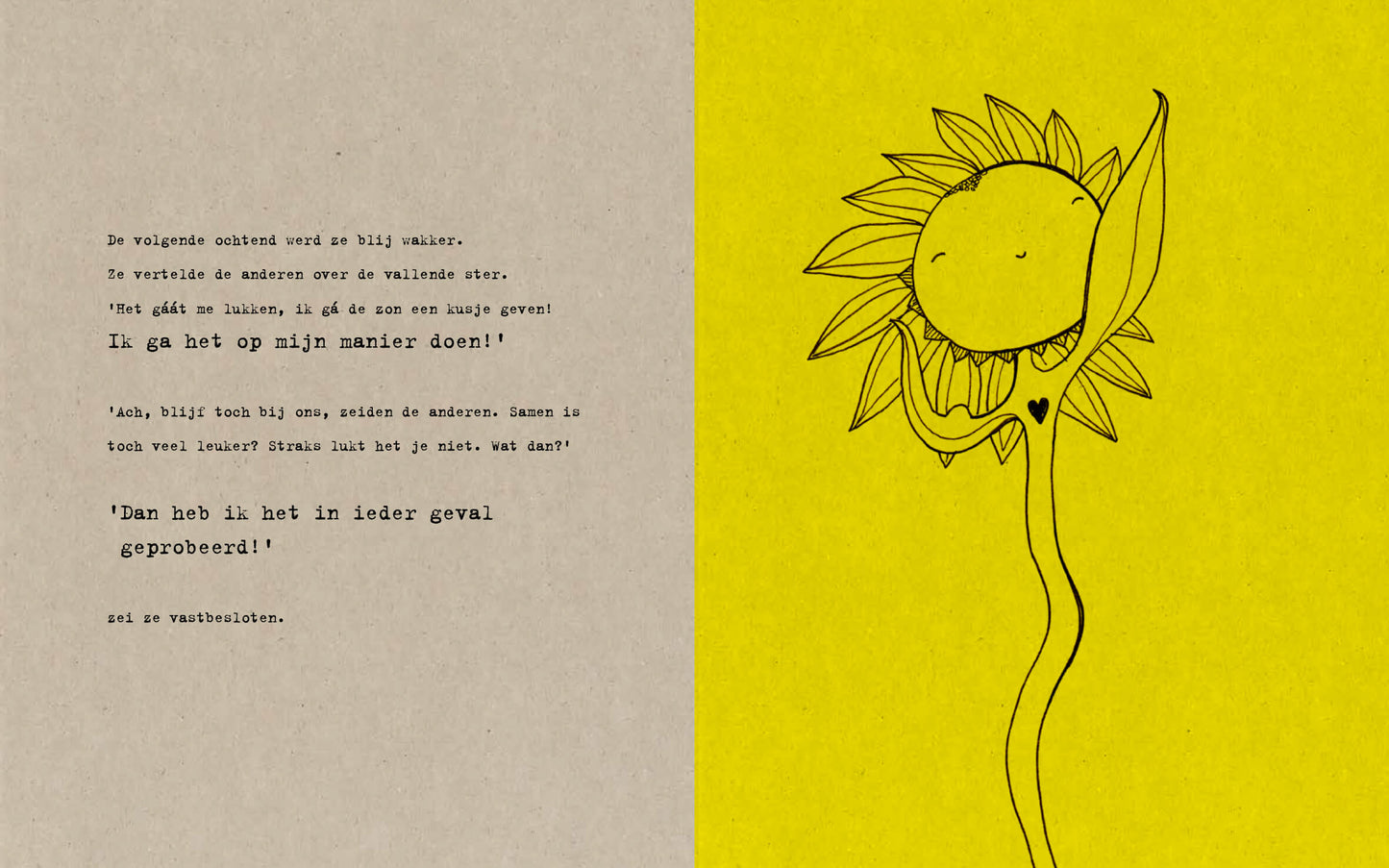 De bloem die de zon een kusje wilde geven - Sandra Sier