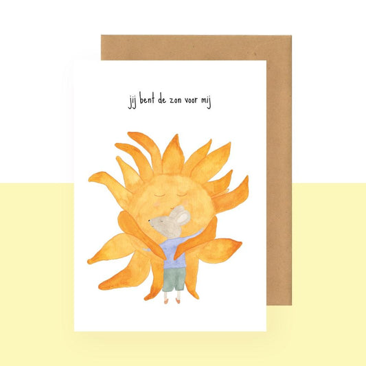 Wenskaart | Jij bent de zon voor mij