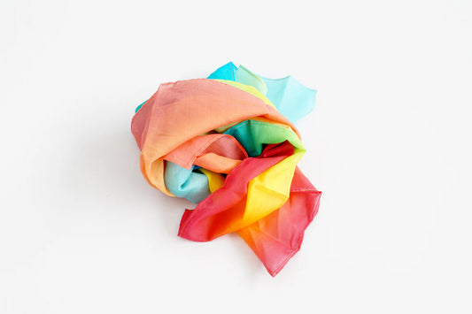 Speeldoek - Pastel Regenboog  90 cm x 90 cm