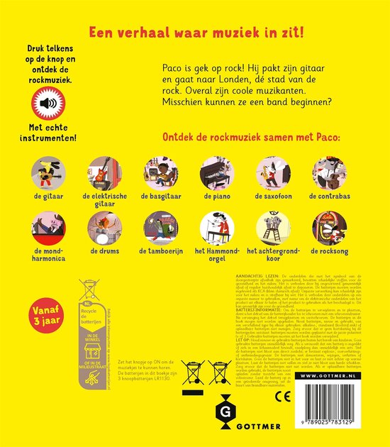 Paco is een rockster achterflap rockband