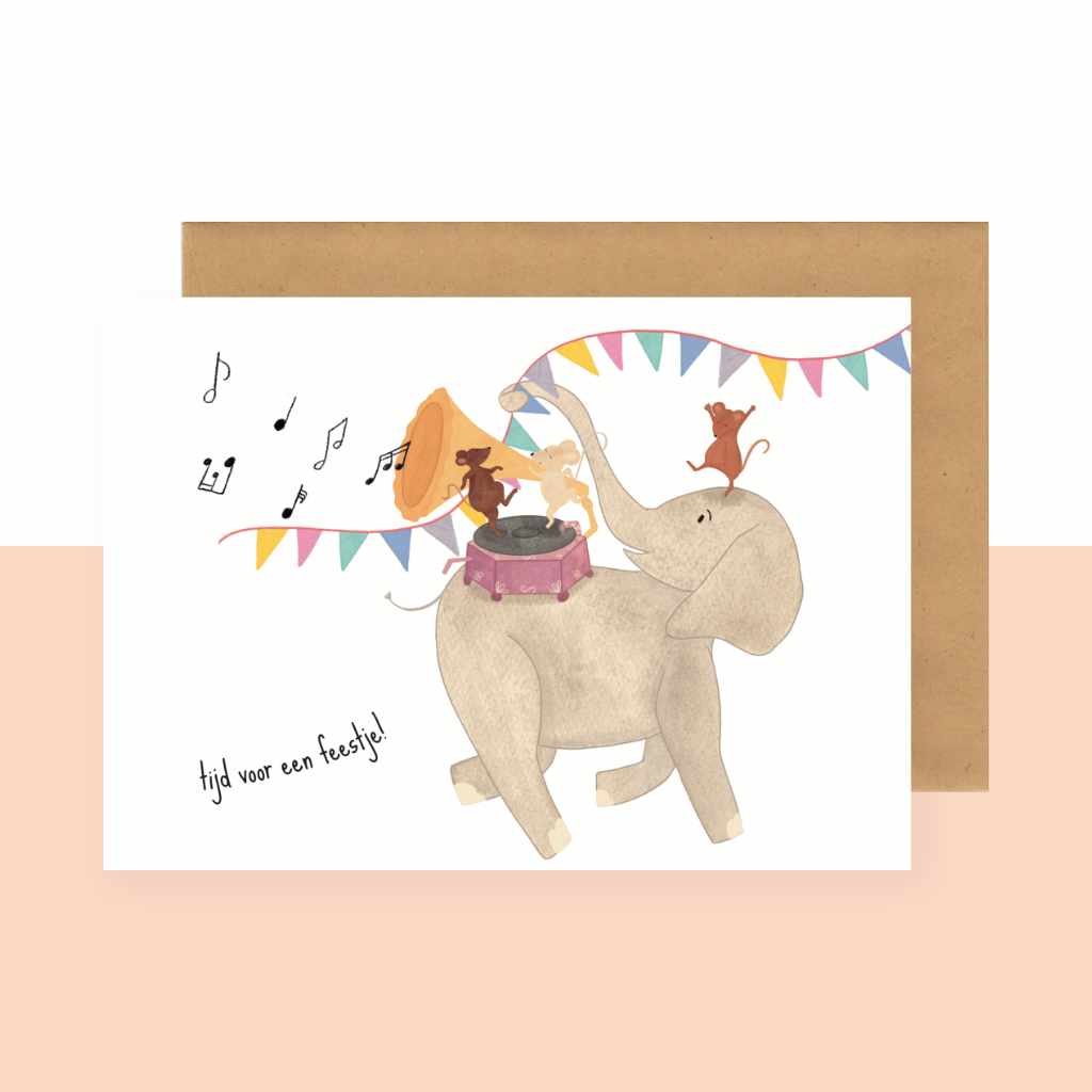 Wenskaart | Tijd voor een feestje