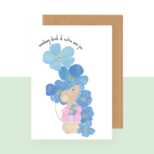 Wenskaart | Vandaag denk ik extra aan jou