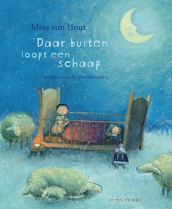 Daar buiten loopt een schaap (kartonboek) - Mies van Hout