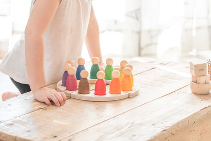 Jaarring kalender met poppetjes