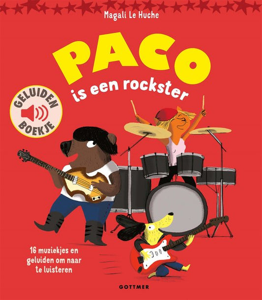 Paco is een rockster cover rood rockband